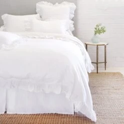 Beaufort Duvet Cover In White By Pom Pom At Home