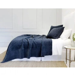 Galway Coverlet In Navy By Pom Pom At Home -Sabre Home Decor Sale BEDD 1090 Q ALT1