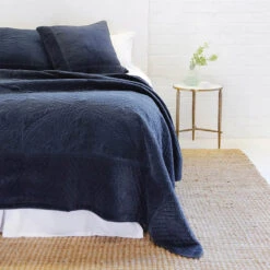 Galway Coverlet In Navy By Pom Pom At Home