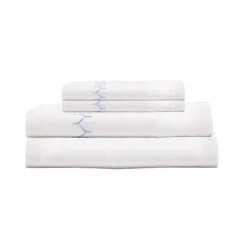 Stitched Light Indigo Sheet Set By John Robshaw