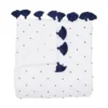 French Knot Indigo Throw By John Robshaw