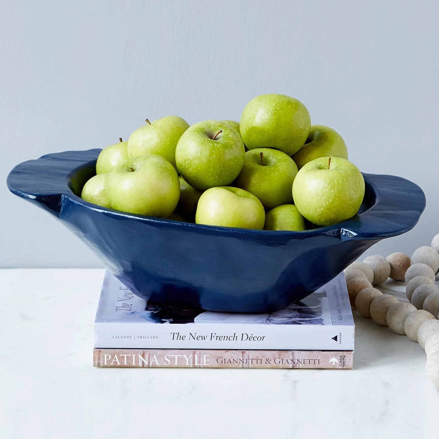 Vintage Dough Bowl - Navy 4 Vintage Dough Bowl - Navy - Image 4