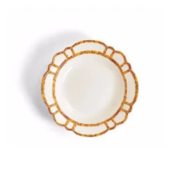 Bamboo Melamine Shallow Bowl