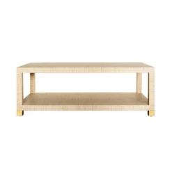 Amagansett Grasscloth Coffee Table - Natural -Sabre Home Decor Sale CFTB 1026 HERO