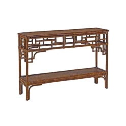Antiqued Pagoda Console Table