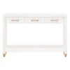 Lake House Narrow Console Table - White