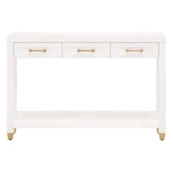 Lake House Narrow Console Table - White