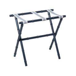 Resort Bamboo Luggage Rack - Navy/Navy Classic Stripes