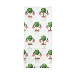 Patriotic Topiary Cotton Tea Towel
