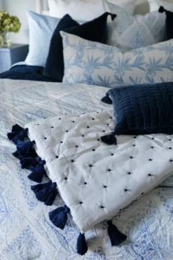 French Knot Indigo Throw By John Robshaw -Sabre Home Decor Sale DTS 20230802 CailiniCoastal 0025 scaled