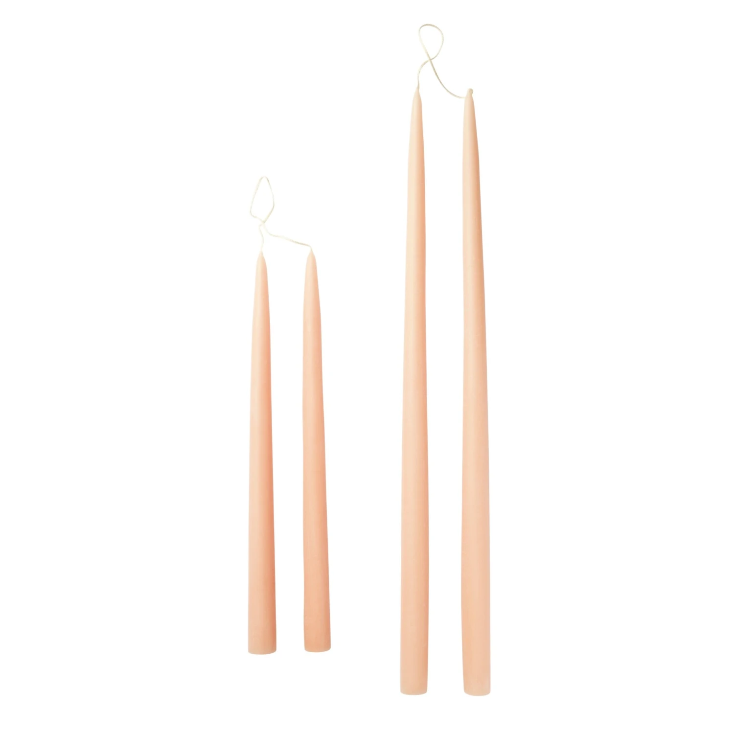 Shell Pink Taper Candles 1 Shell Pink Taper Candles