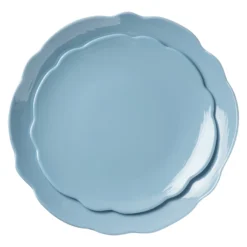 Blue Scallop Melamine Plates - Set Of 4 -Sabre Home Decor Sale DTS 20250116 CailiniCoastal 0074 scaled