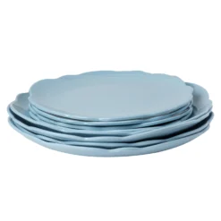 Blue Scallop Melamine Plates - Set Of 4 -Sabre Home Decor Sale DTS 20250116 CailiniCoastal 0075 scaled