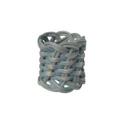 Blue Rattan Napkin Rings - Set Of 4 -Sabre Home Decor Sale DTS 20250116 CailiniCoastal 0096 scaled