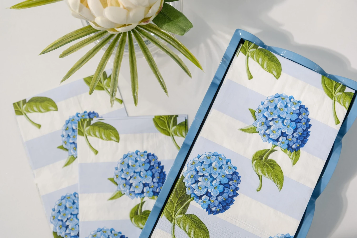 Hydrangea Stripe Guest Towels 4 Hydrangea Stripe Guest Towels - Image 4