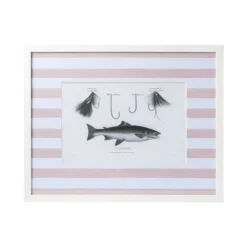 Vintage Fish Print Framed Art -Sabre Home Decor Sale DTS 20250327 CailiniCoastal 0003 Pink scaled