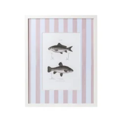 Vintage Freshwater Fish Print Framed Art -Sabre Home Decor Sale DTS 20250327 CailiniCoastal 0017 Pink scaled