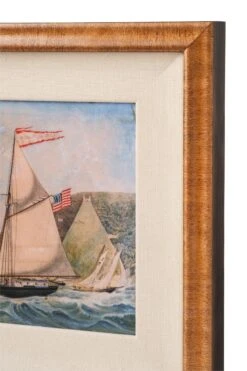 Antique Ship Framed Art -Sabre Home Decor Sale DTS 20250521 CailiniCoastal 0039