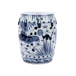 Fish Motif Garden Stool -Sabre Home Decor Sale GRDST 1005 ALT1