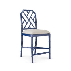 Bamboo Counter Stool - Navy