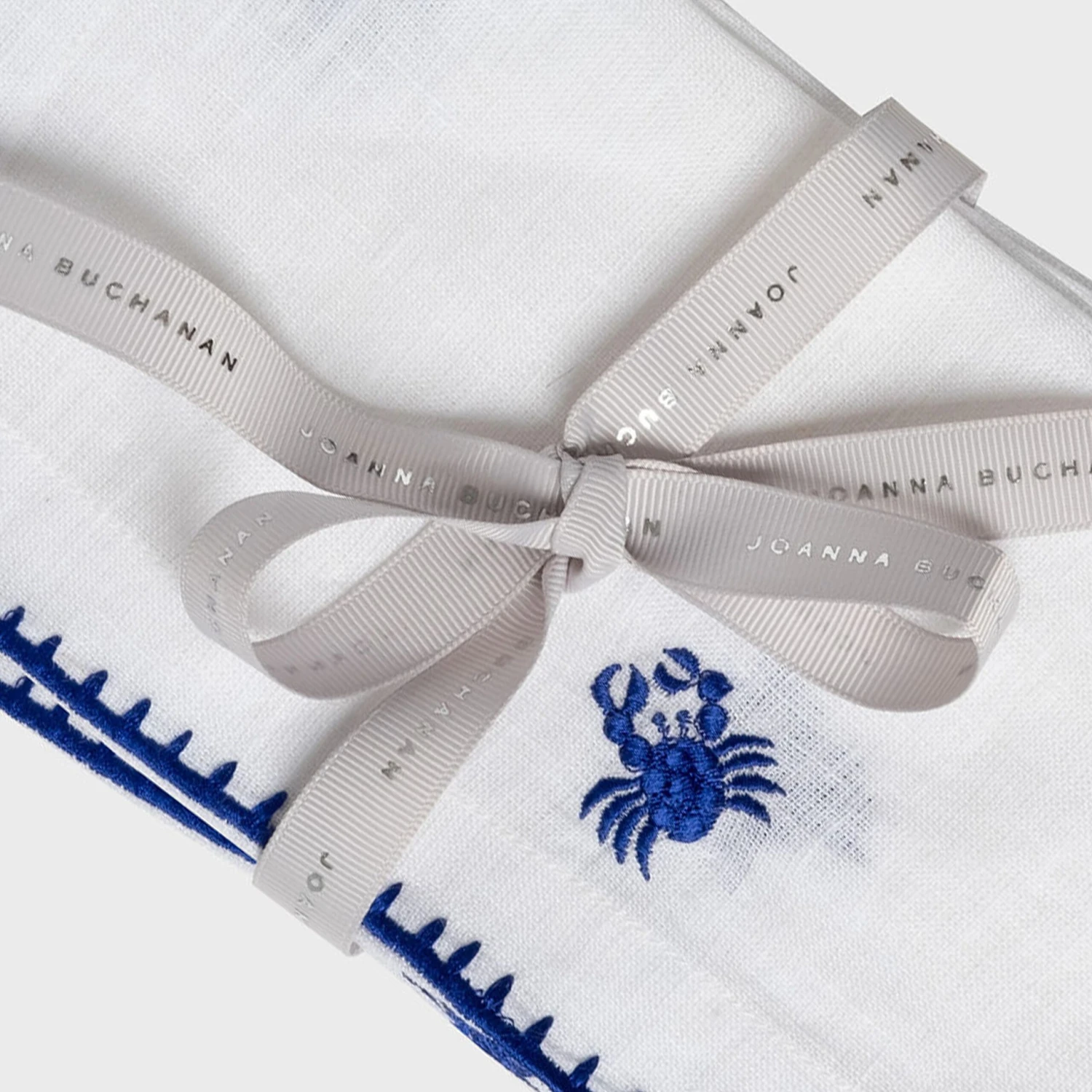 Crab Embroidered Dinner Napkins - Set Of 2 5 Crab Embroidered Dinner Napkins - Set Of 2 - Image 5