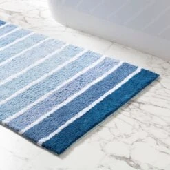 Ombre Blue Bath Mat