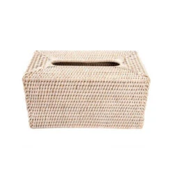 Sconset Rectangular Tissue Box Cover - White-Washed