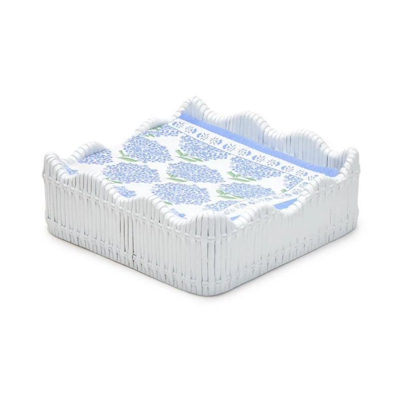 Southampton Rattan Cocktail Napkin Holder - White 2 Southampton Rattan Cocktail Napkin Holder - White - Image 2