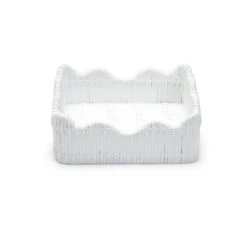 Southampton Rattan Cocktail Napkin Holder - White 9 Southampton Rattan Cocktail Napkin Holder - White -Sabre Home Decor Sale KITC 1099 HERO