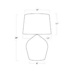 Georgian Table Lamp In Natural -Sabre Home Decor Sale LIGT 1028 N DIMS