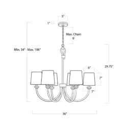 Bimini Chandelier Small -Sabre Home Decor Sale LIGT 1034 DIMS