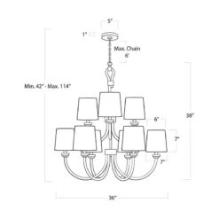 Bimini Chandelier Large -Sabre Home Decor Sale LIGT 1035 DIMS