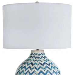 Chevron Bone Table Lamp - Indigo -Sabre Home Decor Sale LIGT 1207 B ALT
