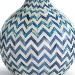 Chevron Bone Table Lamp - Indigo -Sabre Home Decor Sale LIGT 1207 B ALT2