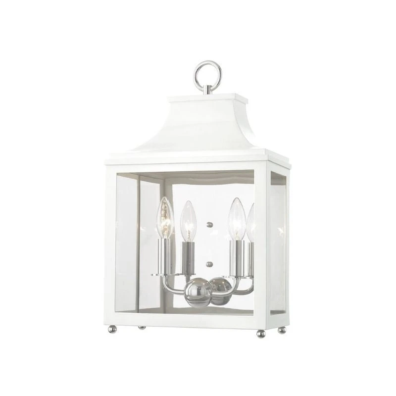 Beaufort Lantern Sconce - White 1 Beaufort Lantern Sconce - White