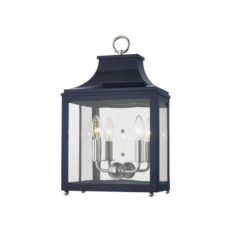 Beaufort Lantern Sconce - Navy 1 Beaufort Lantern Sconce - Navy