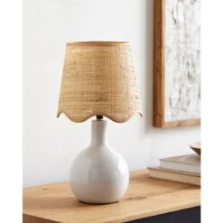 Tiny Tides Mini Table Lamp - White -Sabre Home Decor Sale LIGT 1359 ALT1