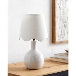 Tiny Tides Mini Table Lamp - White -Sabre Home Decor Sale LIGT 1360 ALT2