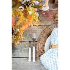 Amagansett Faux Ivory Flatware Set -Sabre Home Decor Sale MollyRosePhoto CailiniCoastal Holiday2021 901