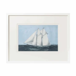 Modern Sailboat Framed Art - H