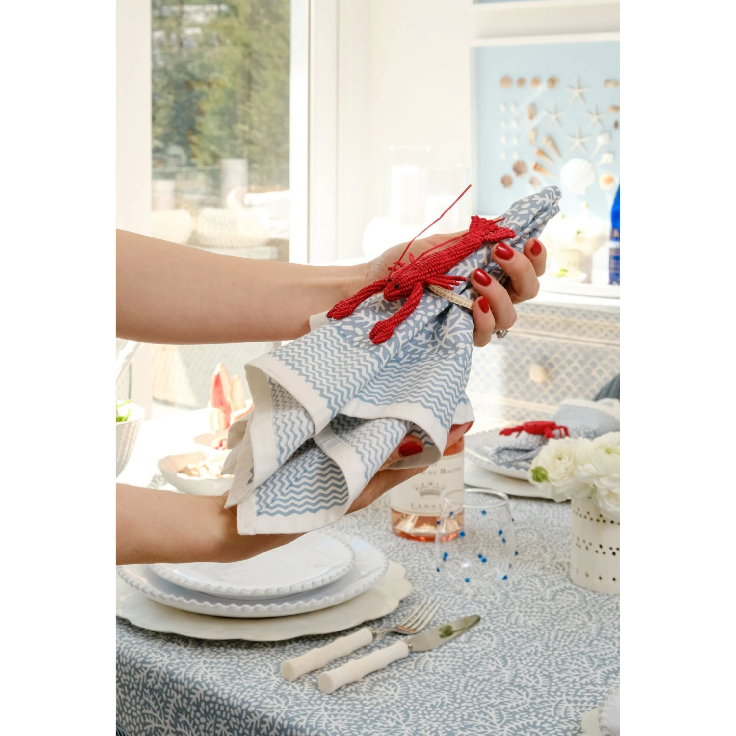 Crustacean Napkin Rings - Set Of 4 2 Crustacean Napkin Rings - Set Of 4 - Image 2