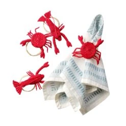 Crustacean Napkin Rings - Set Of 4