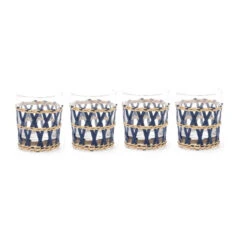 Island Wrapped Navy Tumblers By Amanda Lindroth