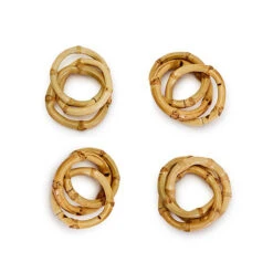 Linked Bamboo Napkin Rings