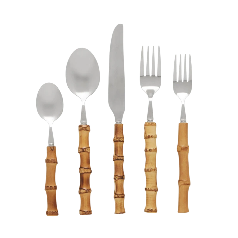 Classic Bamboo Flatware Set 1 Classic Bamboo Flatware Set