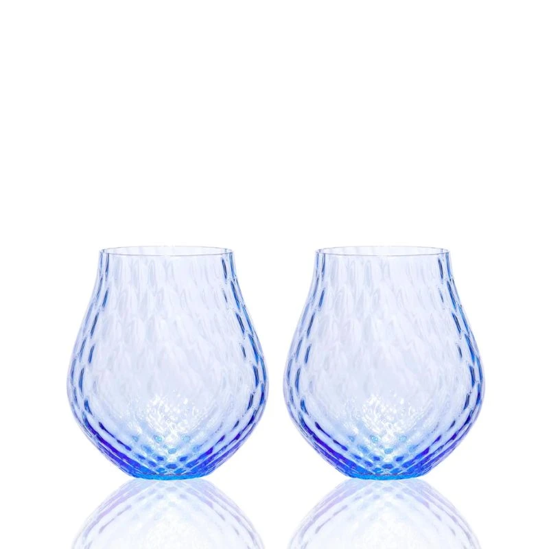 Balboa Stemless Wine Glasses - Blue 1 Balboa Stemless Wine Glasses - Blue