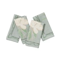 Magnolia Blossom Napkin Set - Herb