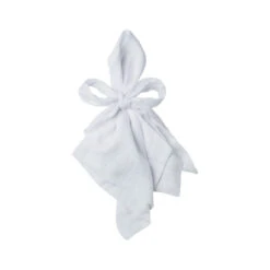White Bow Linen Napkins - Set Of 2