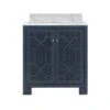 Anguilla 30.5" Single Bathroom Vanity With Carrara Marble Top - Navy