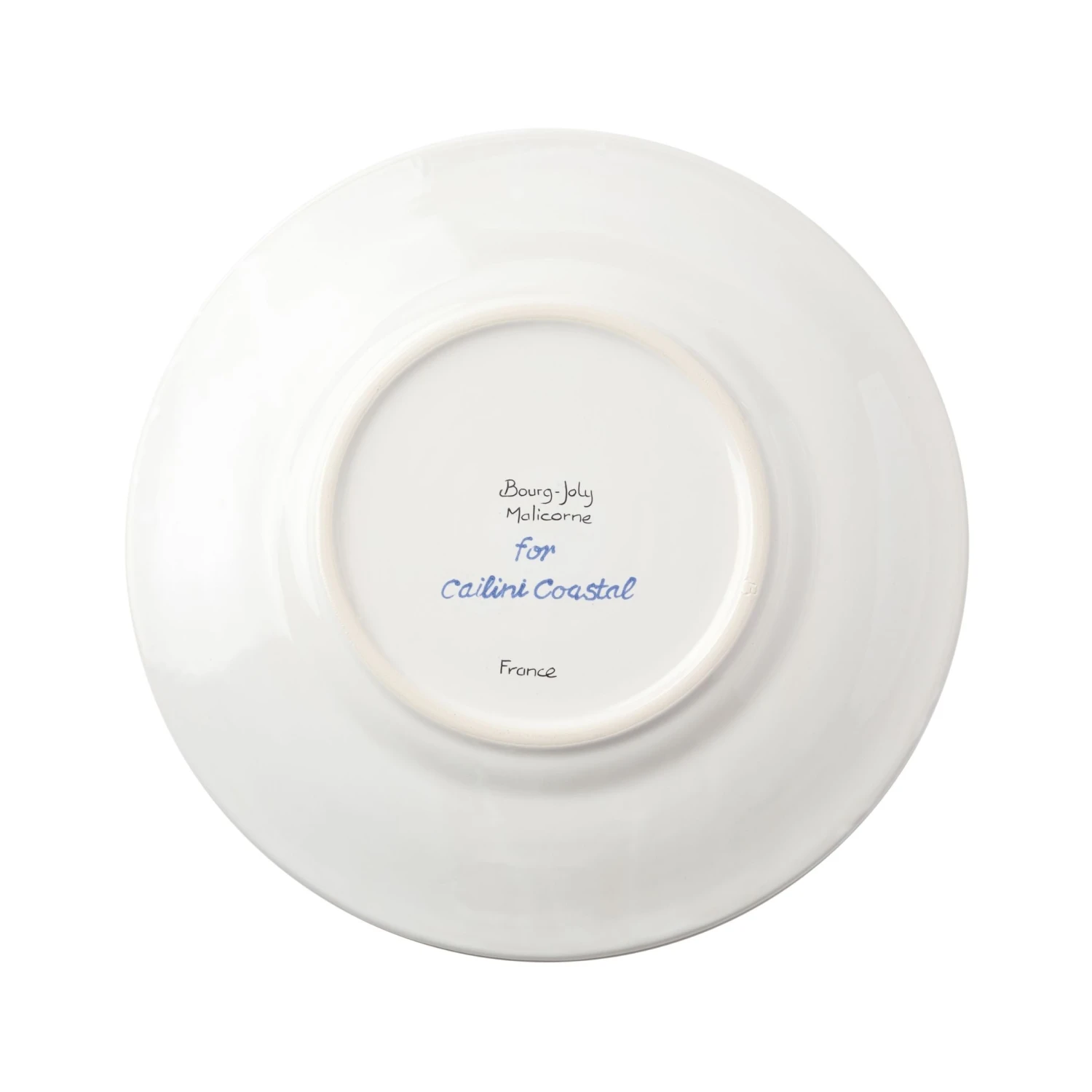 Bateau Hand Painted Dinner Plate - Set Of 3 10 Bateau Hand Painted Dinner Plate - Set Of 3 - Image 10